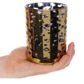 Glasljushållare med leopardmönster för bordsdekoration, 12 cm | Floristik24.se