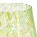 Floristik24 Värmeljushållare lykta glas gulgrön Ø12cm H14,5cm
