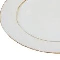 Dekorativ tallrik rund plast retro vit brun glans Ø30cm | Floristik24.se