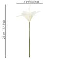 Konstgjorda vita tigerliljor för vaser och arrangemang, 29 cm knippe om 6 | Floristik24.se