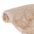 Floristik24 Beige bordslöpare med fuskpälsyta som pälsband, 24x140cm
