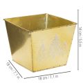 Metallkruka med glittrande granmotiv, 18 cm | Floristik24.se