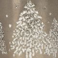 Metallkruka med glittergranar, 13 cm | Floristik24.se