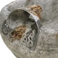 Floristik24 Betongskål oval vit gråbrun med handtag antik L25cm