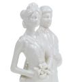 Floristik24 Tårtfigur nygifta vit 17cm