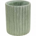 Floristik24 Planteringskärl Keramik Grön Retro Randig Ø13,5cm H17cm