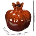 Keramisk granatäppledekoration, glansig, 14 cm | Floristik24.se