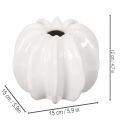 Pumpavas i keramik, vit, för heminredning, 15 cm | Floristik24.se