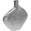 Floristik24 Dekorativ vas metall hamrad blomvas silver 33x8x36cm