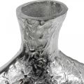 Floristik24 Dekorativ vas metall hamrad blomvas silver 24x8x27cm