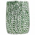 Floristik24 Blommig dekorativ vas, keramikbehållare, bordsdekoration, betongutseende Ø15,5cm H21cm