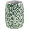 Floristik24 Blommig dekorativ vas, keramikbehållare, bordsdekoration, betongutseende Ø15,5cm H21cm