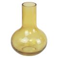 Floristik24 Vas gul glasvas lökformad blomvas glas Ø10,5cm H15cm