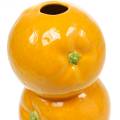Floristik24 Vas med apelsiner dekoration vas keramisk sommar dekoration citrusfrukt blomma vas