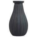 Floristik24 Vas svart glas vasspår dekorativ vas glas Ø8cm H14cm