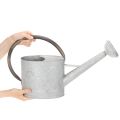 Vintage vattenkanna i metall, silvergrå, snygg trädgårdsdekoration, blomvas, L53cm H29cm | Floristik24.se