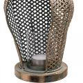Floristik24 Vintage Lantern Owl Trädgårdslykta värmeljushållare Guld H29cm