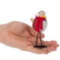 Dekorativ fågelfigur med halsduk, vinterdekoration, 11 cm, 4 stycken | Floristik24.se