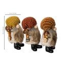 Gnomfigur med skägg och spetsig hatt, 10 cm, 3 stycken | Floristik24.se