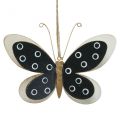Floristik24 Väggkonst Butterfly Deco Svart Vitguld Metall 15cm