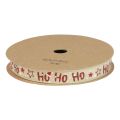Floristik24 Julband “Ho Ho Ho” presentband beige 15mm 15m