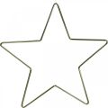 Floristik24 Juldekoration metallstjärna gulddekoration stjärnhänge 20cm 6st