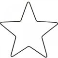 Floristik24 Juldekoration metallstjärna svart stjärnhänge 15cm 6st