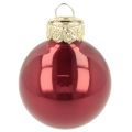 Julkulor i glas, blanka, 3 cm, 22 delar | Floristik24.se