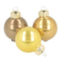 Floristik24 Mini julgranskulor, glänsande hängande bollar, 3 cm, 22 delar