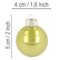 Julgranskulor, färgglada julgranskulor, blanka, 40 mm, 24 delar | Floristik24.se