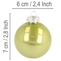 Julgranskulor, färgglada, glänsande julgranskulor, 60 mm, 24 delar | Floristik24.se