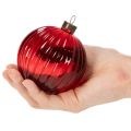 Julgranskulor, glas, röda, 8 cm, 12 stycken | Floristik24.se