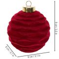 Julkula, sammetslen yta, röd, 8 cm, 12 stycken | Floristik24.se