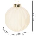 Julgranskulor i vitt, blandade texturer, 8 cm, 12 stycken | Floristik24.se