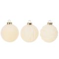 Julgranskulor i vitt, blandade texturer, 8 cm, 12 stycken | Floristik24.se
