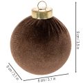 Julgranskulor, sammetsliknande, blandning av varma färger, 8 cm, 12 stycken | Floristik24.se