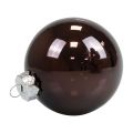 Julkulor glas brun mix trädkulor blank Ø7,5cm 12st | Floristik24.se