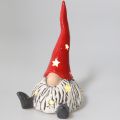 Floristik24 Deco figur jultomte med ljusröd, grå 20cm