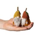 Gnomfigurset med stickad mössa och ekollon, 10 cm, 6 delar | Floristik24.se