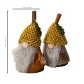 Gnomfigurset med stickad mössa och ekollon, 10 cm, 6 delar | Floristik24.se