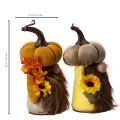 Höstfigur pumpagnom med solros och skägg 16cm 2 st | Floristik24.se
