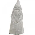 Floristik24 Dekorativ figur elfbetong Jultomten grå H18,5cm