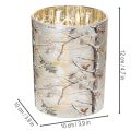 Glaslykta med grendesign, guldfärgad insida, 12 cm | Floristik24.se