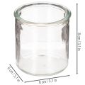 Rund glaslykta, klarglas, 8 cm, 3 stycken | Floristik24.se
