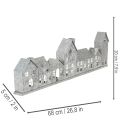 Dekorativ rad med hus med värmeljushållare, adventsdekoration, 68 cm | Floristik24.se