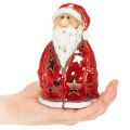 Floristik24 Jultomten dekorativ figur som värmeljushållare med stjärnor, bordsdekoration, 15 cm