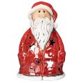 Jultomten dekorativ figur som värmeljushållare med stjärnor, bordsdekoration, 15 cm | Floristik24.se