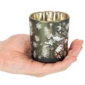 Glasljushållare med vintergrangren, 8 cm, 2 stycken | Floristik24.se
