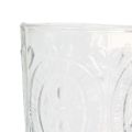 Floristik24 Lykta glas ljusglas värmeljushållare glas Ø7,5cm H10cm