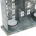 Husrad, metalldekoration för belysning, adventsdekoration, silverlykta L52cm H20cm | Floristik24.se